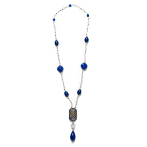 renaissance - vintage fashion paris | archives ysl : sautoir en pâte de verre et motifs chinois